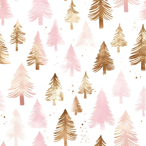 All Christmas Digital paper Texture of Gold and Pink Stylized Christmas Trees All Christmas Digital paper texture preview