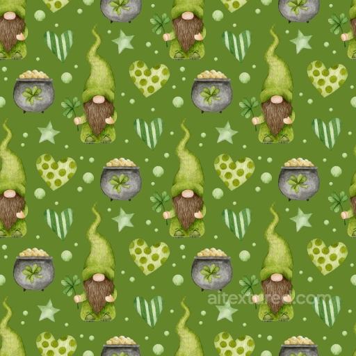 with Hand-Painted St seamless St patrick PBR texture