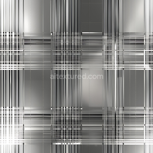 Seamless 3D PBR Plaid Fabric Texture in Monochrome Black, White, and Gray