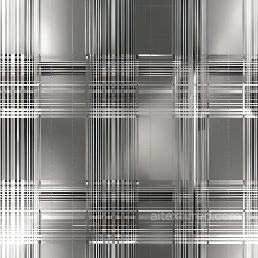Seamless 3D PBR Plaid Fabric Texture in Monochrome Black, White, and Gray texture preview