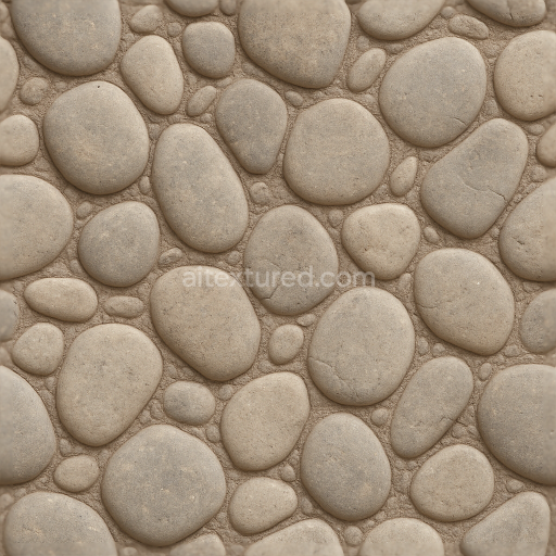 Seamless 3d texture pbr 8k pebble stone surface for natural rocky floor and wall designs