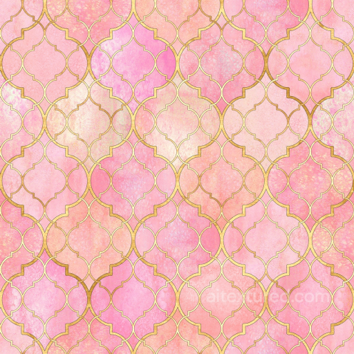 Pink and Gold Watercolor Pattern Texture seamless Watercolor texture  PBR texture