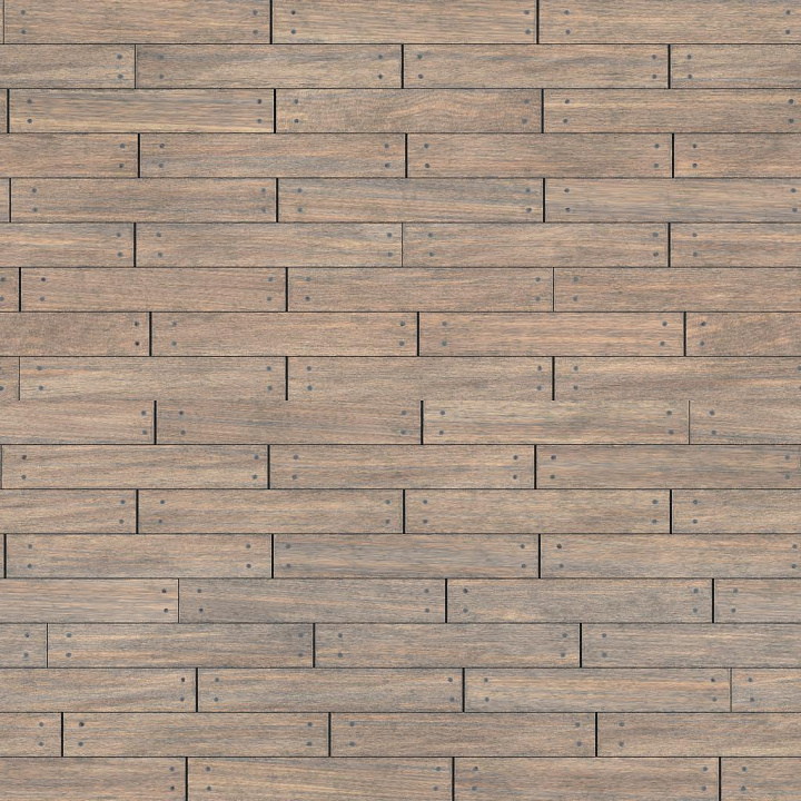 Wood Planks with Nails seamless PBR texture preview