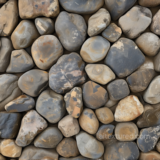 Smooth River Rock Ground Texture with Weathered Surface Stone texture preview