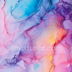 seamless Seamless 3D Alcohol Ink PBR Texture with Soft Pastel Fluid Swirls and Translucent Layers texture 8k free download PBR
