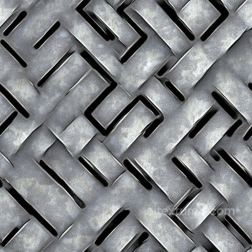 galvanized steel metal PBR texture with embossed diamond pattern seamless Metal PBR texture