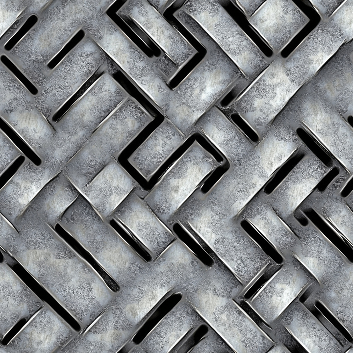 Galvanized Steel Metal With Embossed Diamond Pattern seamless PBR texture preview