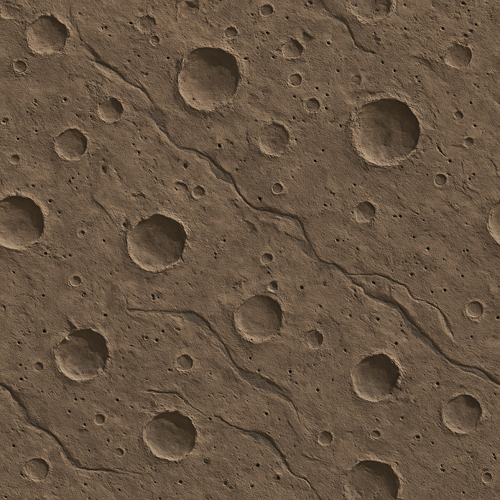 Rocky Planet Cratered Surface With Basaltic Rock Detail seamless PBR texture preview