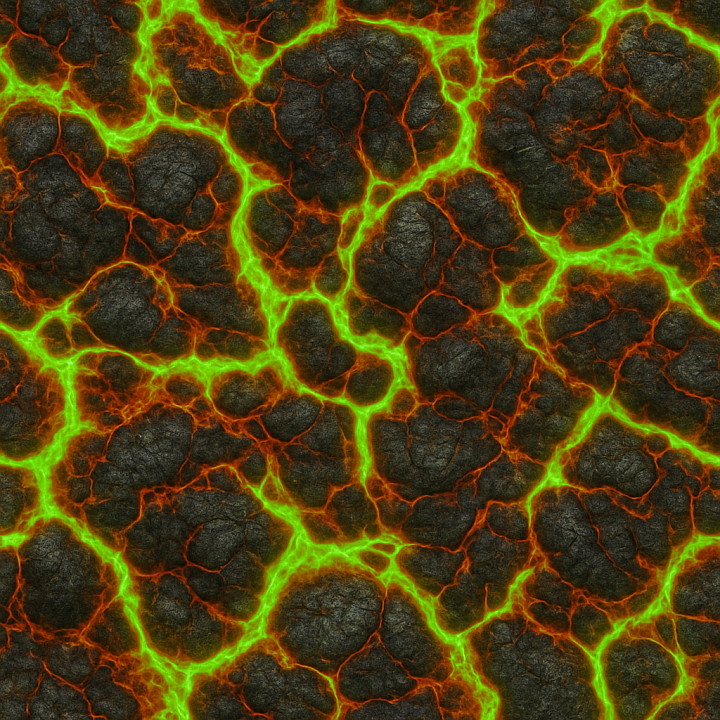Toxic Lava seamless PBR texture preview
