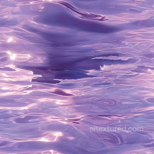 Stylized Violet Water Surface Seamless Texture with Subtle Ripples and Glossy Highlights seamless Water PBR texture
