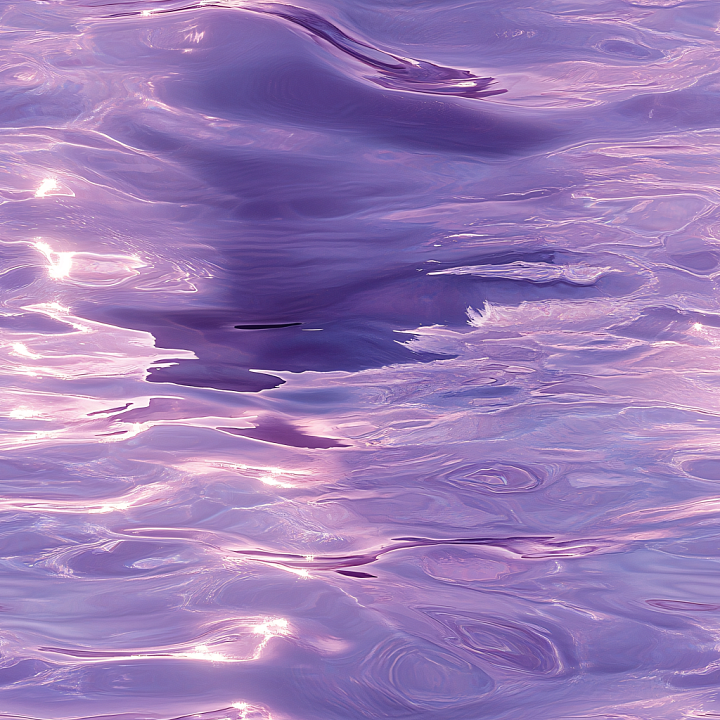 Stylized Violet Water Surface with Subtle Ripples and Glossy Highlights seamless PBR texture preview