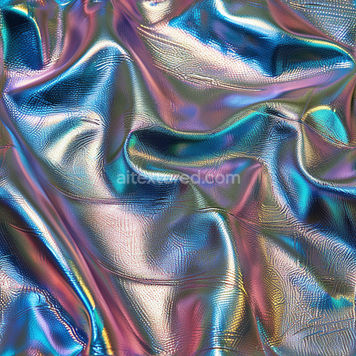 Seamless 3D Iridescent Glossy Leather PBR Texture with Fine Pebbled Grain