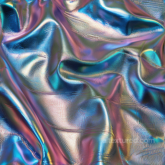 Iridescent Glossy Leather PBR Texture with Fine Pebbled Grain Leather texture preview