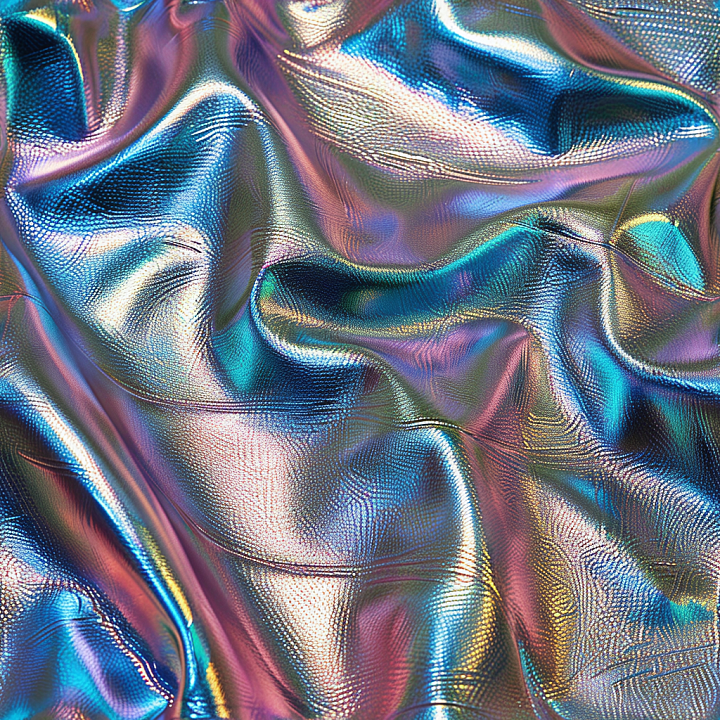 Iridescent Glossy Leather with Fine Pebbled Grain seamless PBR texture preview