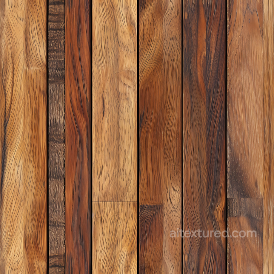 Rustic Mixed Hardwood Floor PBR Texture with Rich Wood Grain and Varied Warm Hues Wood texture preview