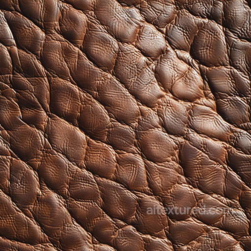 Distressed Brown Leather Seamless Texture with Chunky Grain and Wrinkles seamless Leather PBR texture