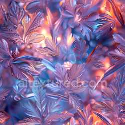 seamless Seamless 3D PBR Texture of Glossy Embossed Leaves in Iridescent Purple and Orange texture 8k free download PBR