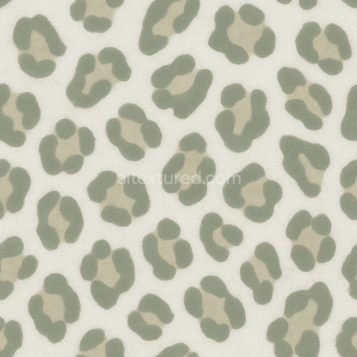 Seamless 3D Texture PBR 8K Snow White Leopard Spots Camouflage Fabric