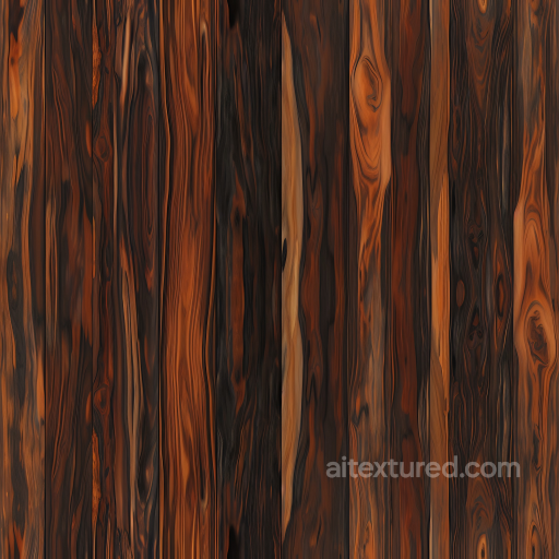 Exotic Dark Wood Planks Seamless Texture with Rich Grain and Knots seamless Wood PBR texture