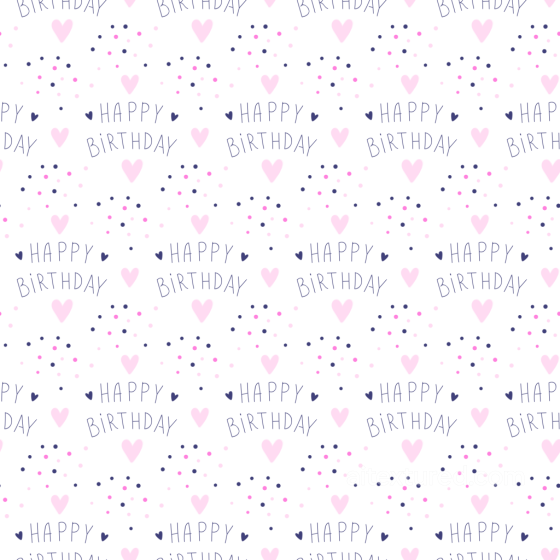 Featuring Pink Hearts and Happy Birthday Text Birthday texture preview