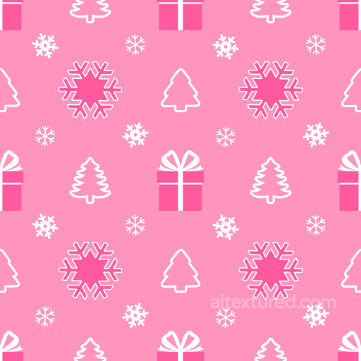 All Christmas Digital paper Texture of Pink Christmas Digital Paper with Snowflakes and G… seamless All Christmas Digital paper PBR texture