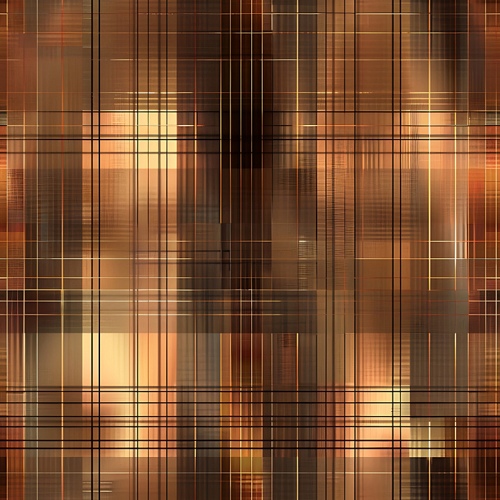 Copper Plaid Metal With Intricate Grid Patterns seamless PBR texture preview