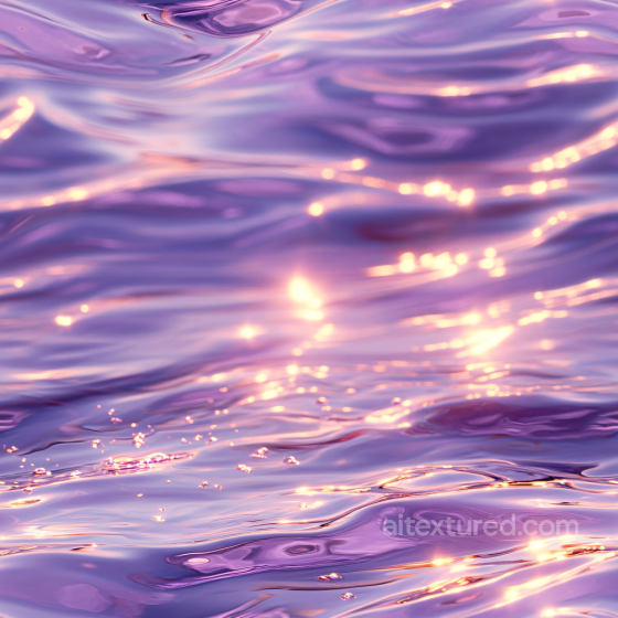 Water PBR Texture with Stylized Purple Waves and Golden Highlights Water texture preview