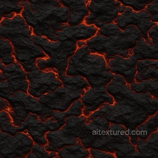 Lava - Dark Molten Surface Texture texture preview