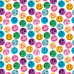 seamless Seamless 3D PBR texture with colorful happy face emoji pattern texture 8k free download PBR