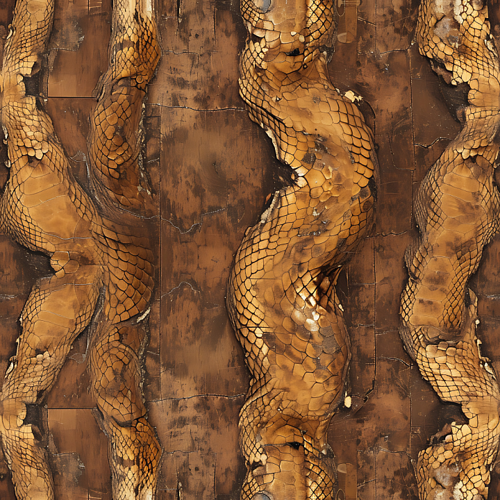 Varnished Wood Planks with Cracks and Organic Patterns seamless PBR texture preview