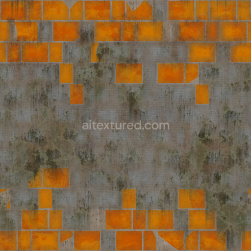 Tile Seamless Pbr Texture Orange Concrete Grunge