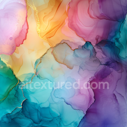 seamless Seamless 3D Alcohol Ink PBR Texture Featuring Multicolor Fluid Waves and Fine Gold Veins texture 8k free download PBR