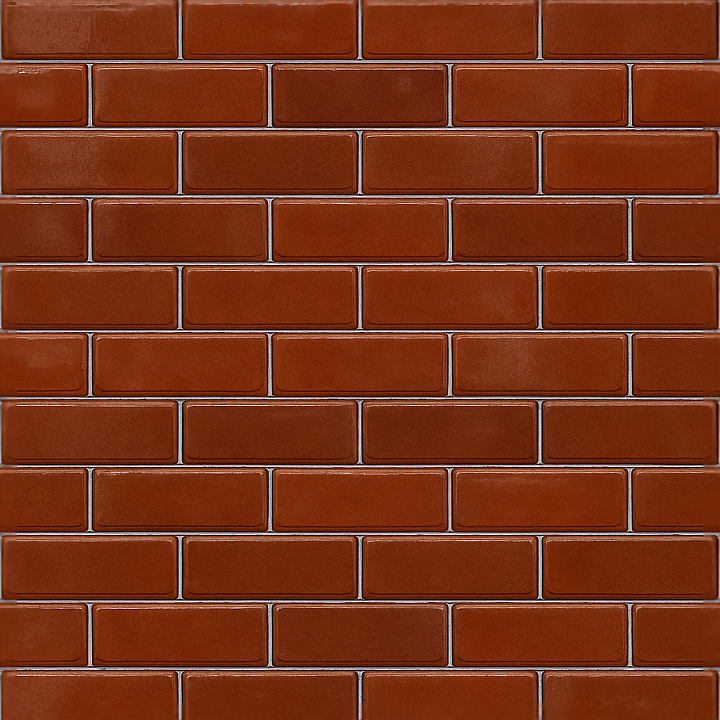 Glazed Brick Glossy Smooth Decorative Wall seamless PBR texture preview