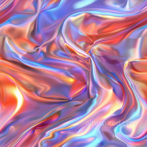 Seamless 3D PBR Glossy Satin Fabric Texture with Iridescent Highlights texture preview