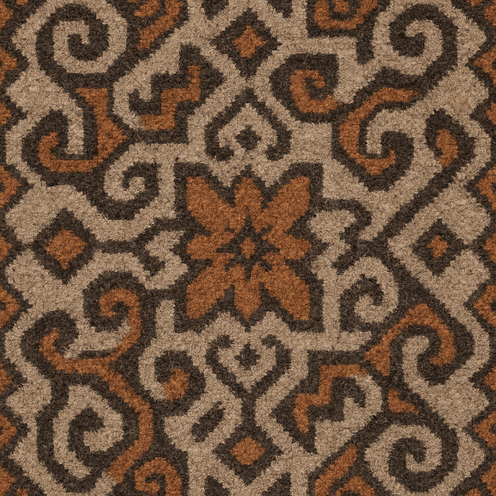 Patterned Wool Carpet seamless PBR texture preview