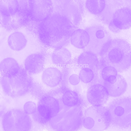 Seamless 3D PBR Watercolor Texture with Soft Purple Circular Bleeds