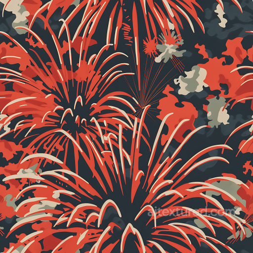 Stylized Wildfire Camouflage PBR Texture with Fiery Red and Charcoal Black seamless Color Camouflage PBR texture