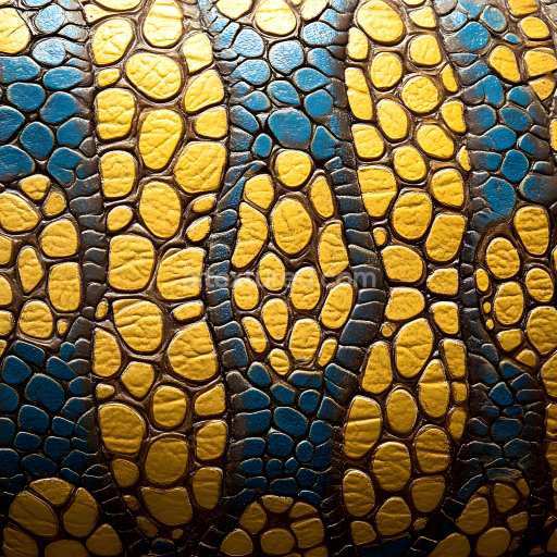 Seamless 3D Stylized Reptilian Skin PBR Texture with Distinctive Scales