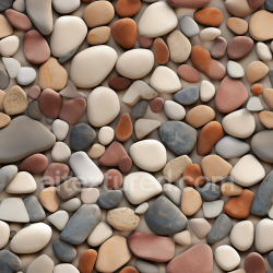 seamless Seamless 3D Smooth Pebble Stone Ground PBR Texture with Soft Earth Tones texture 8k free download PBR
