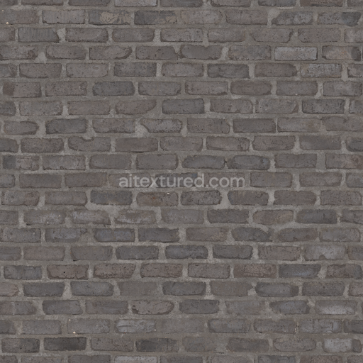 Brick Wall — Grey Coarse Brick Rough Mortar Raw — PBR seamless 3D texture