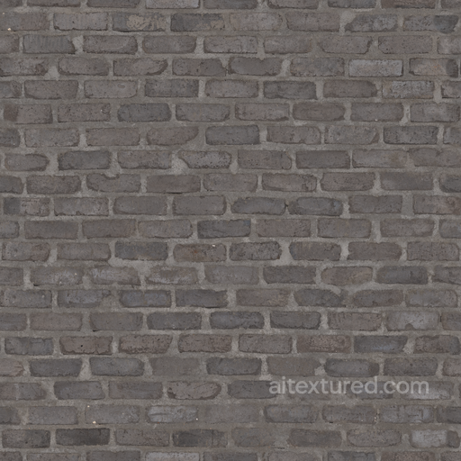 Brick Wall - gray Coarse Brick Rough Mortar Raw seamless Brick PBR texture