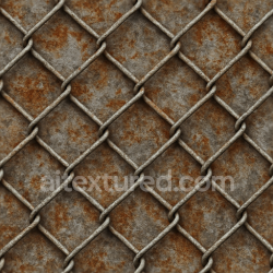 seamless Seamless 8k 3d texture pbr chainlink fence with metal mesh and rust stains realistic detail texture 8k free download PBR