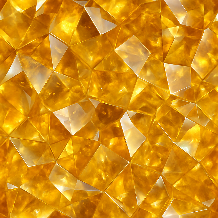Citrine Polished Crystal Showing Inclusions And Crystal Lattice Structu… seamless PBR texture preview