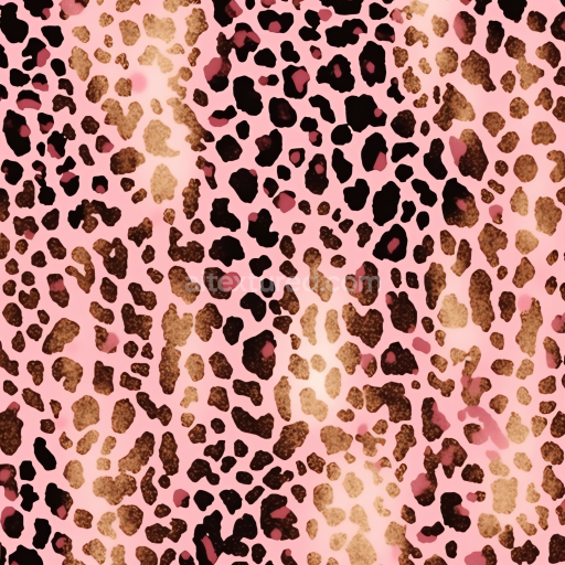 Seamless 3D PBR Pink Leopard Print Texture with Bold Spots