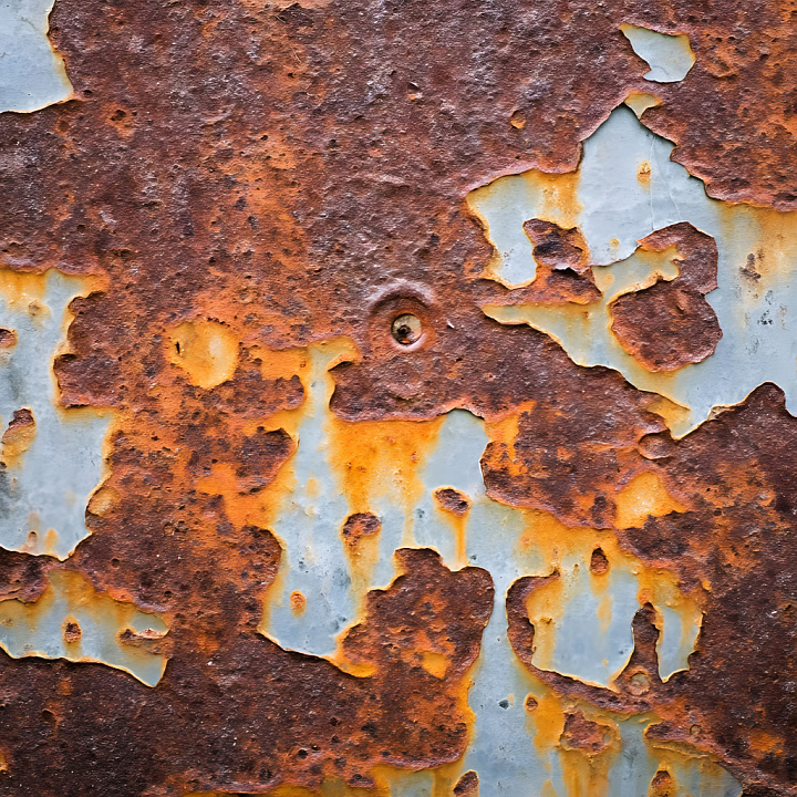 Rusted Metal Featuring Peeling Paint and Corrosion seamless PBR texture preview
