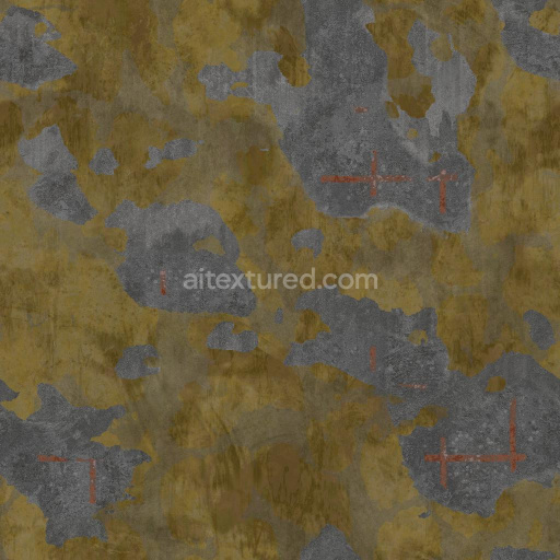 Worn Concrete Wall Texture with Peeling Paint and Exposed Rebars | Free PBR