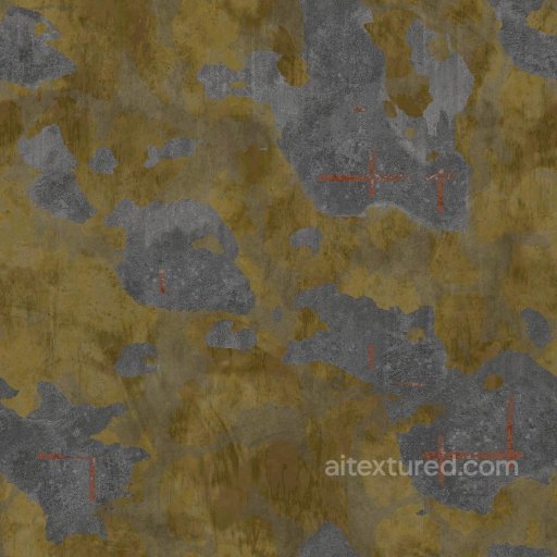 Worn Concrete Wall Texture with Peeling Paint and Exposed Rebars | Free PBR seamless Concrete PBR texture