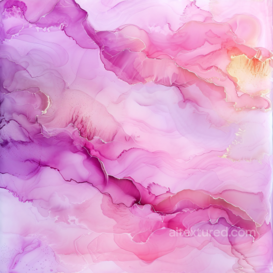 Alcohol Ink PBR Texture with Pink and Purple Fluid Waves and Soft Marbling Alcohol ink texture preview