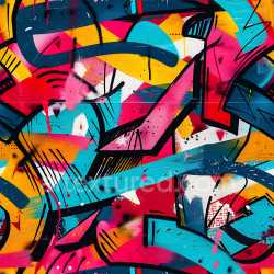 seamless Seamless 3D PBR Graffiti Texture Featuring Vibrant Multicolor Spray Paint on Concrete texture 8k free download PBR