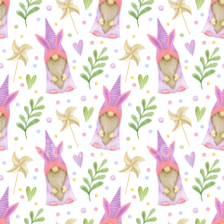 seamless Seamless 3D PBR Easter Gnome Digital Paper Texture with Pastel Motifs texture 8k free download PBR